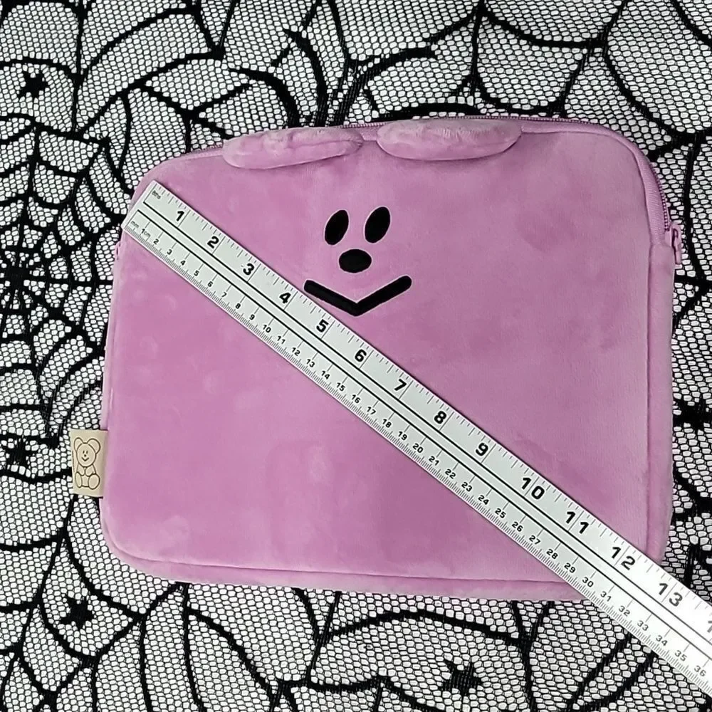 Purplish Pink Tablet Cloth Protector Case with Zipper